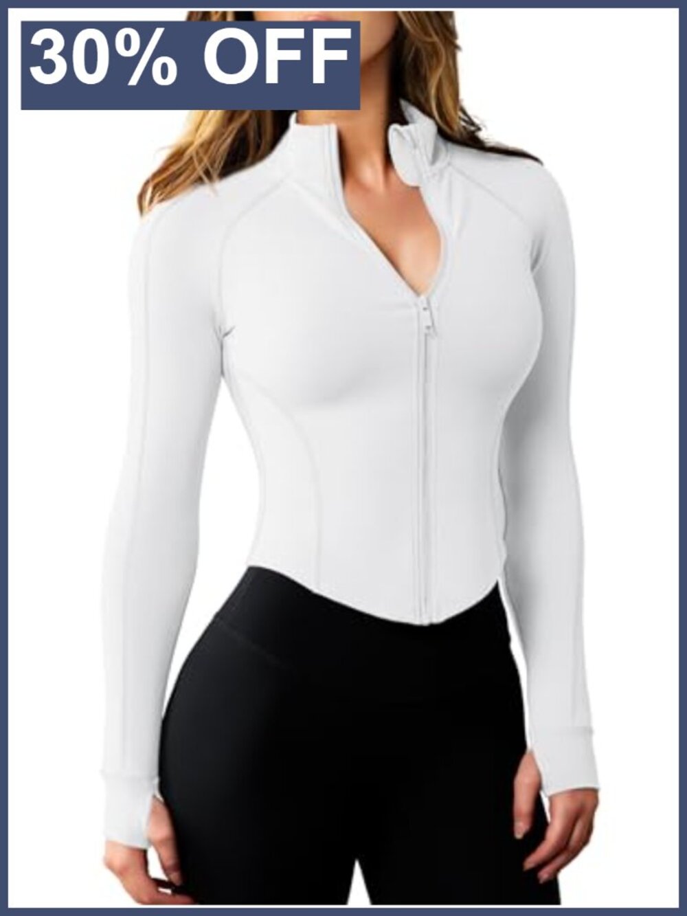 Women's Lightweight Zip Up Cropped Athletic Workout Jacket Yoga Gym Top